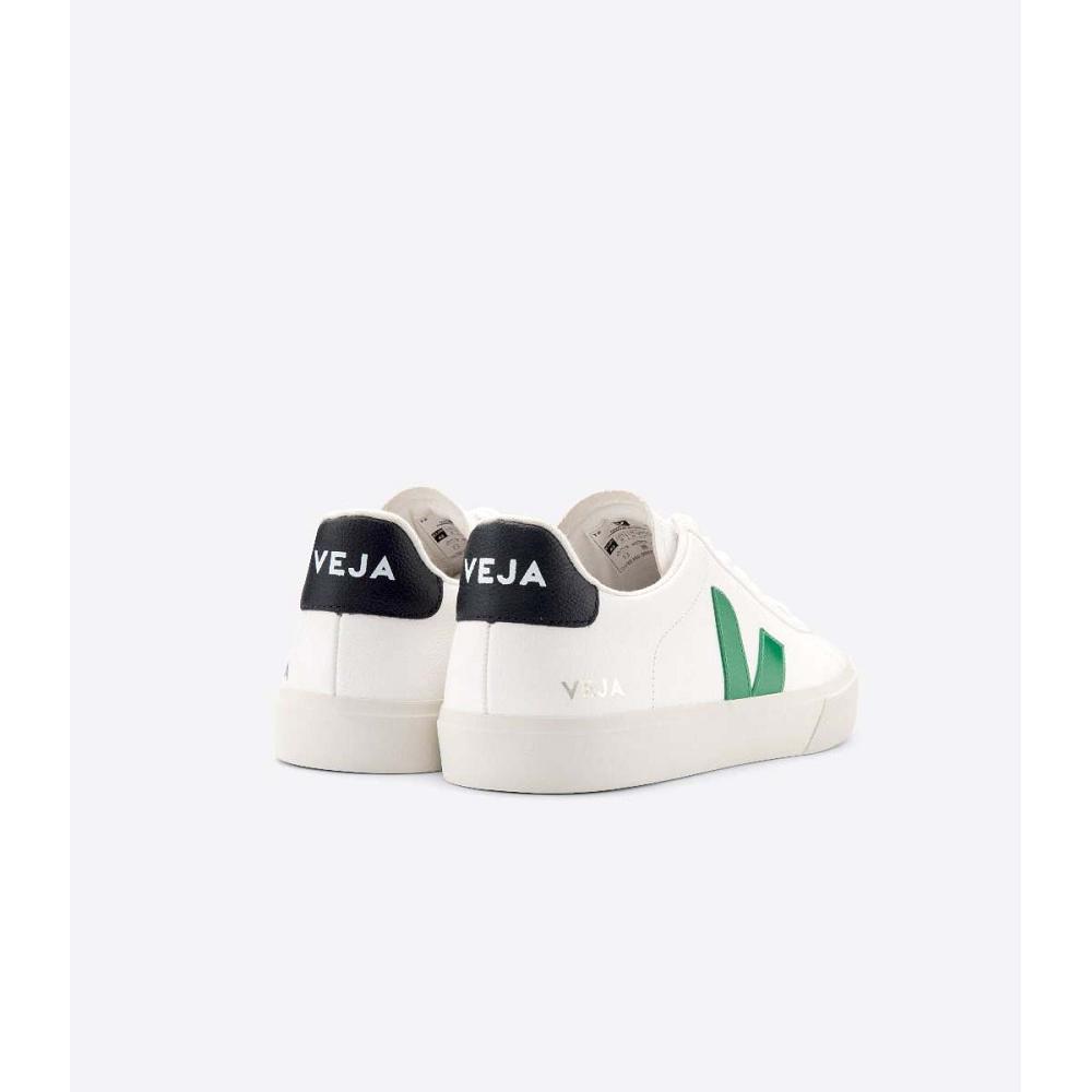 Men's Veja CAMPO CHROMEFREE Low Tops Sneakers White/Black | ZA 204JPQ